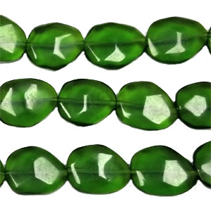 GREEN QUARTZ FACETED PEAR FREEFORM 16X20MM